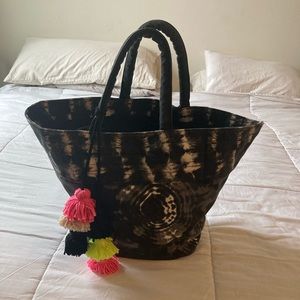 Tie die beach bag tote